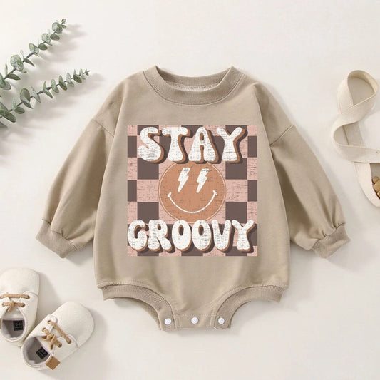 Stay Groovy Retro Sweater Romper - Hippo Boutique
