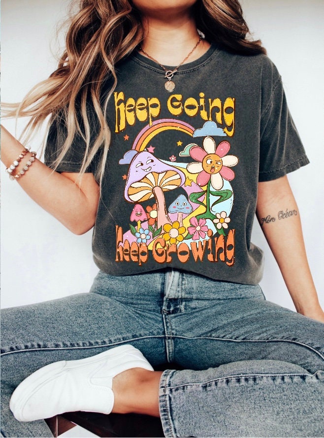 Retro Keep Growing T Shirts Hippo Boutique