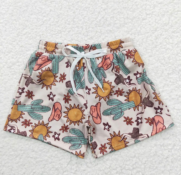 Baby boys Cactus Western swimming trunk shorts | swimsuit | rash guard | baby boy gift | infant | kids | baby clothes