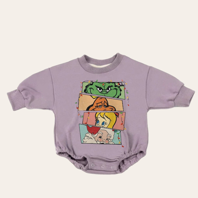 Cartoon disney Christmas Baby Oversized Sweatshirt Romper / bubble / onesie / baby clothes / baby girl / baby boy / outfit / gift