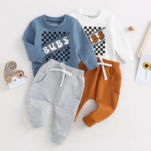 Bubs Baby Boy Outfit set sweatshirt and pants / baby clothes / soft / newborn / baby shower / baby gift \ fall / sweater / brother