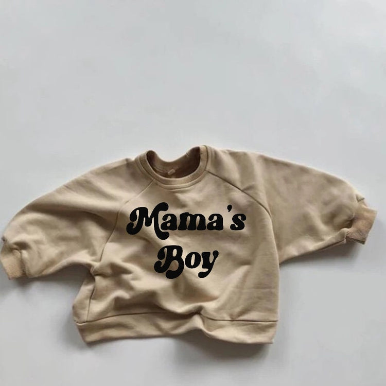 Toddler Baby boy Oversized Cotton Sweatshirts mamas boy kids clothes crewneck sweatshirt sweater toddler baby sweatshirt gift birthday