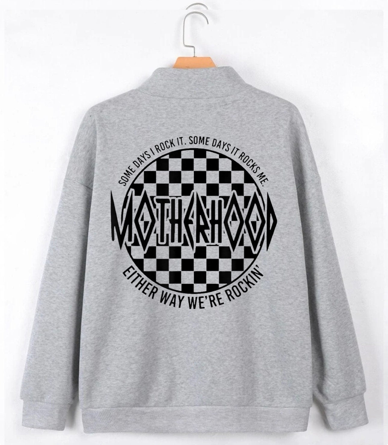 Rockin Motherhood Womens zip up sweatshirts / winter / sweatshirt gift for her mama Mother’s Day / sweater / fall sweat / birthday soft