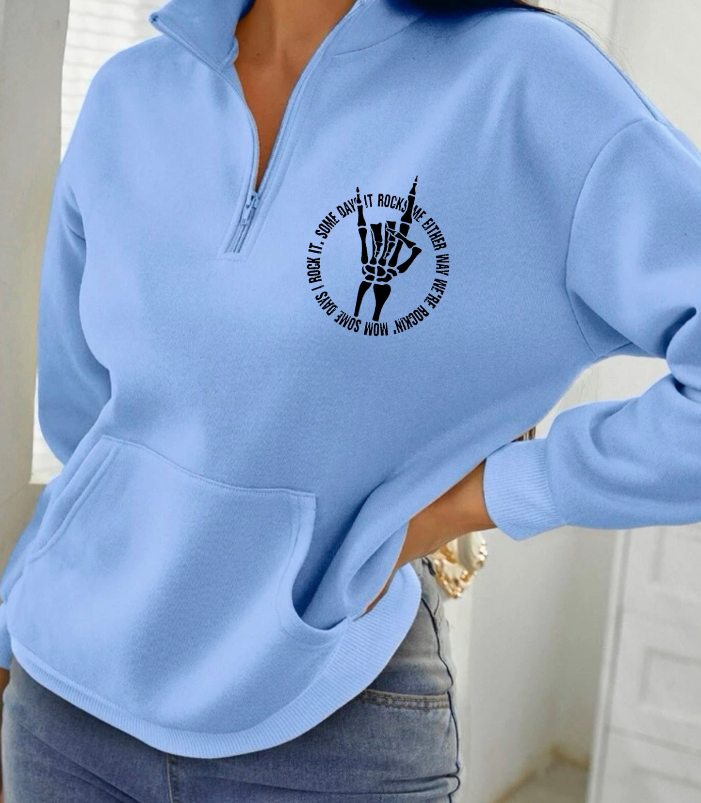 Rockin Motherhood Womens zip up sweatshirts / winter / sweatshirt gift for her mama Mother’s Day / sweater / fall sweat / birthday soft