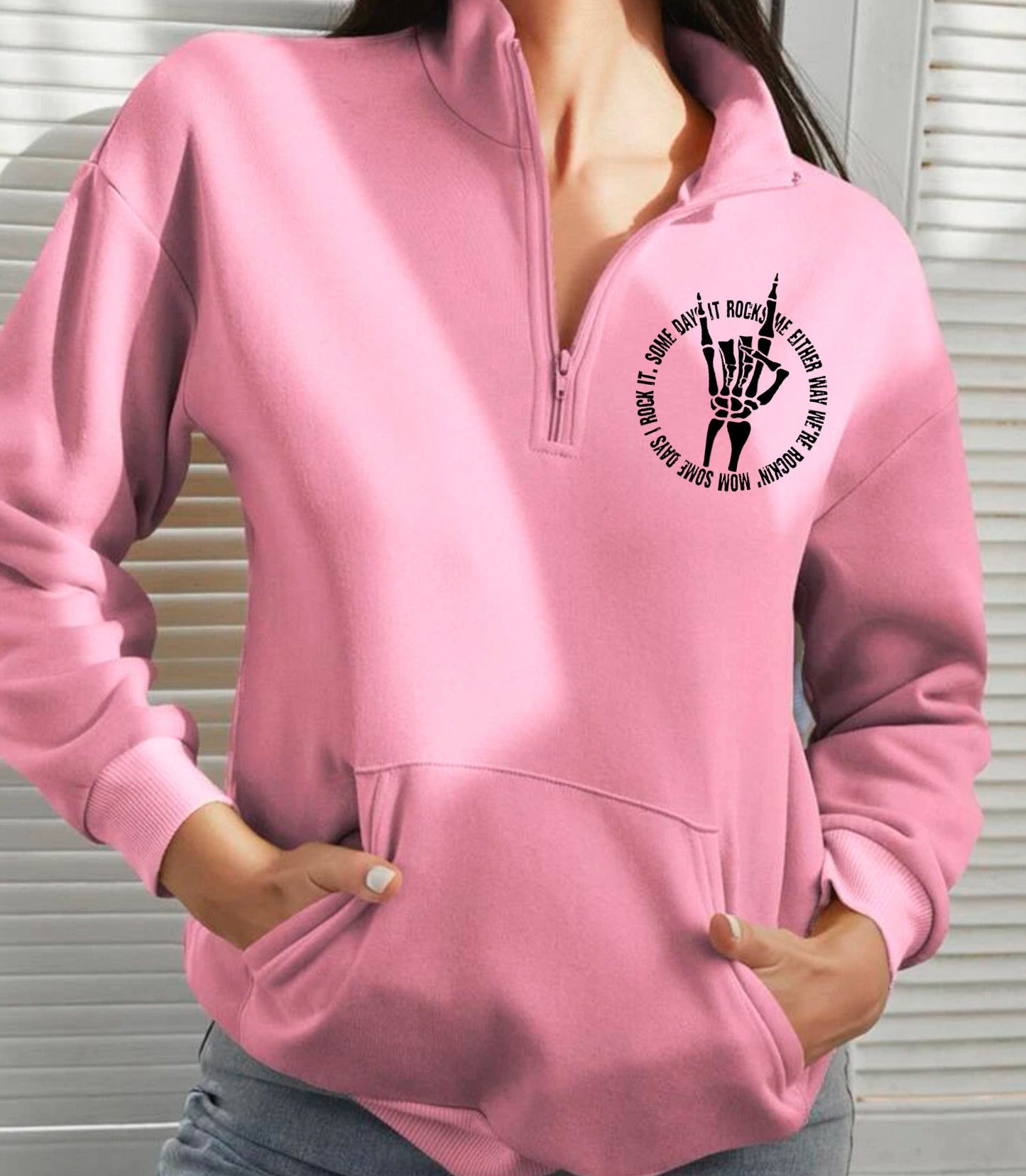 Rockin Motherhood Womens zip up sweatshirts / winter / sweatshirt gift for her mama Mother’s Day / sweater / fall sweat / birthday soft