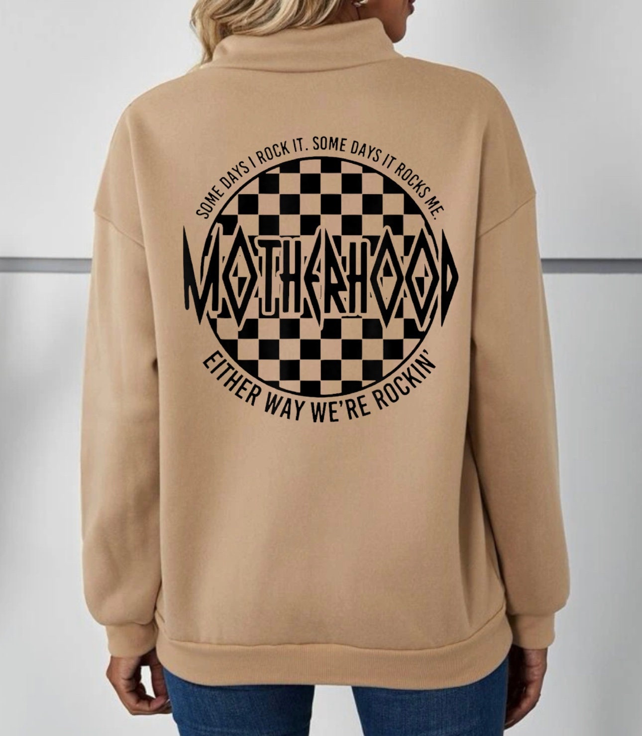 Rockin Motherhood Womens zip up sweatshirts / winter / sweatshirt gift for her mama Mother’s Day / sweater / fall sweat / birthday soft