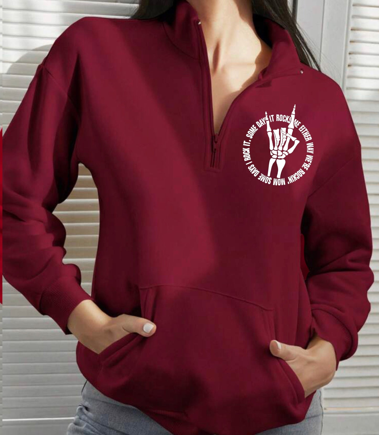 Rockin Motherhood Womens zip up sweatshirts / winter / sweatshirt gift for her mama Mother’s Day / sweater / fall sweat / birthday soft