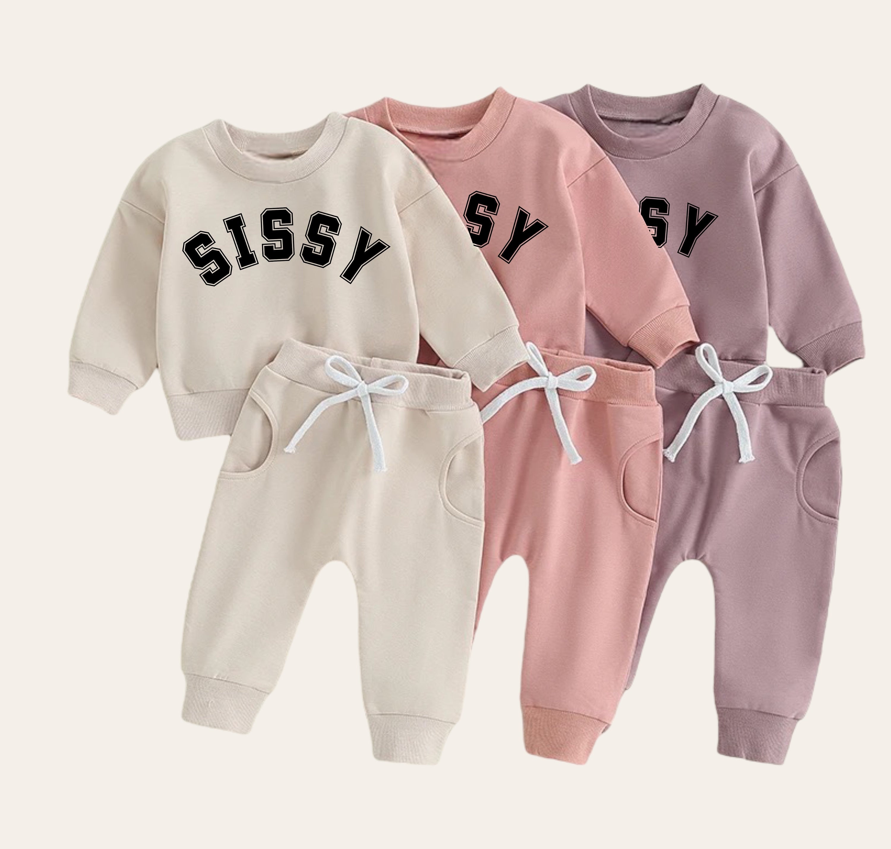 Sissy Baby girl sweatshirt and pants outfit | Newborn | sister shirt | sweatshirt newborn Clothes | Baby Gift | Baby girl crewneck big sis
