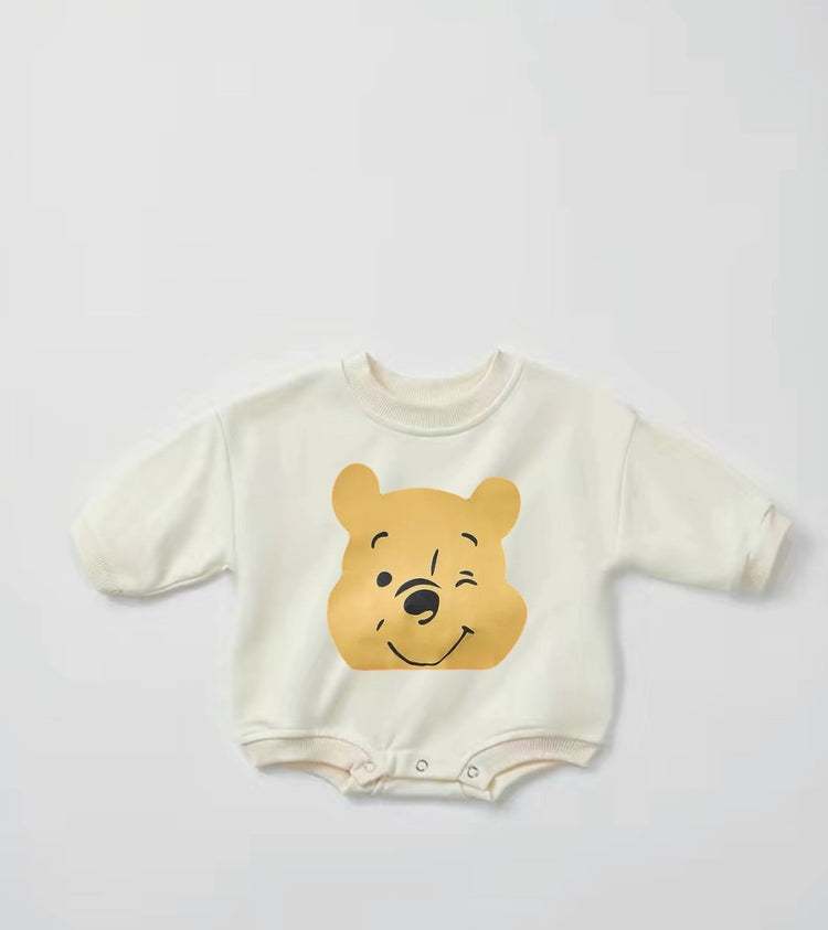 Baby bear Pooh Sweatshirt ROMPER bodysuit baby clothes sweatshirt/crewneck /newborn/baby girl/infant/bubble onesie/boy baby gift