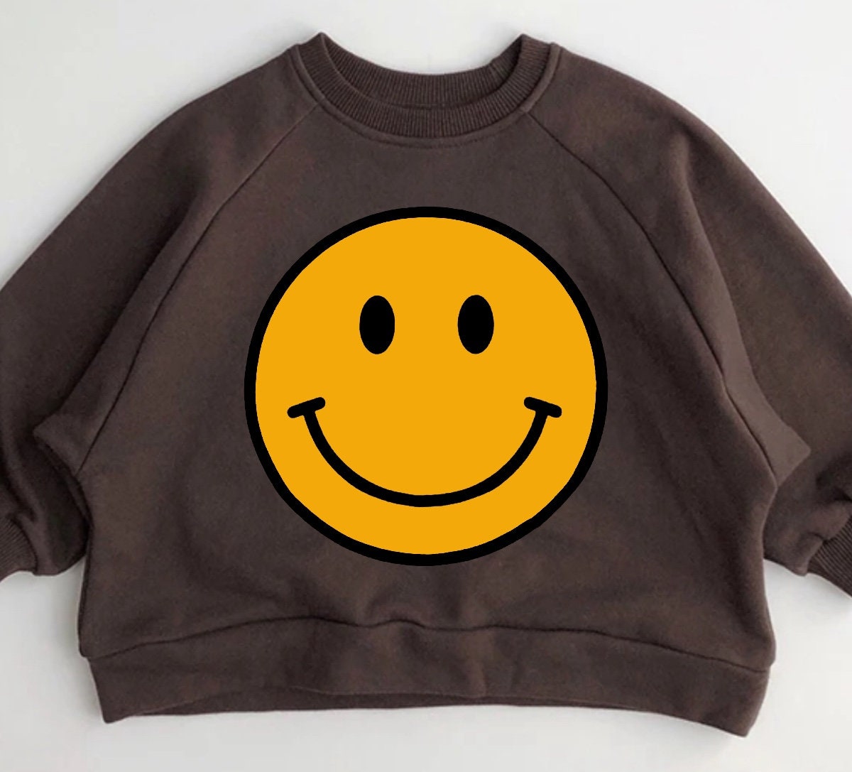 Retro smile Baby & Toddler Oversized Cotton Sweatshirts, kids clothes, crewneck sweatshirt, toddler clothes, baby gift, baby boy, baby girl
