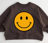 Retro smile Baby & Toddler Oversized Cotton Sweatshirts, kids clothes, crewneck sweatshirt, toddler clothes, baby gift, baby boy, baby girl