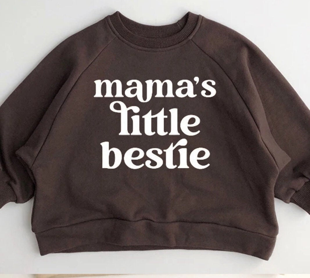 Bestie Toddler Baby cotton oversized Sweatshirts / kids clothes / crewneck / baby girl / sweater / baby sweatshirt / baby gift baby boy