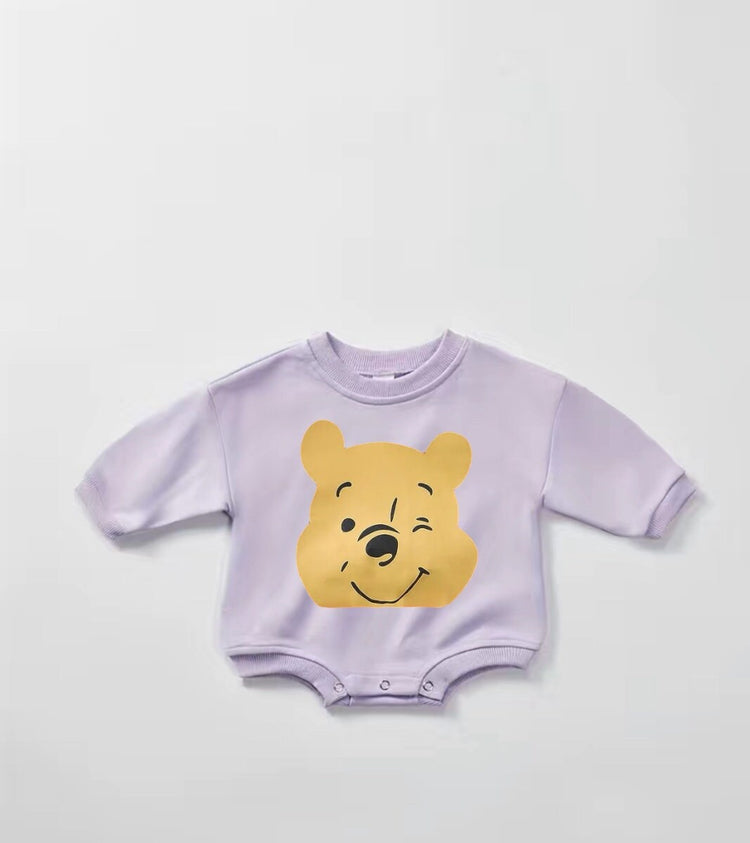 Baby bear Pooh Sweatshirt ROMPER bodysuit baby clothes sweatshirt/crewneck /newborn/baby girl/infant/bubble onesie/boy baby gift
