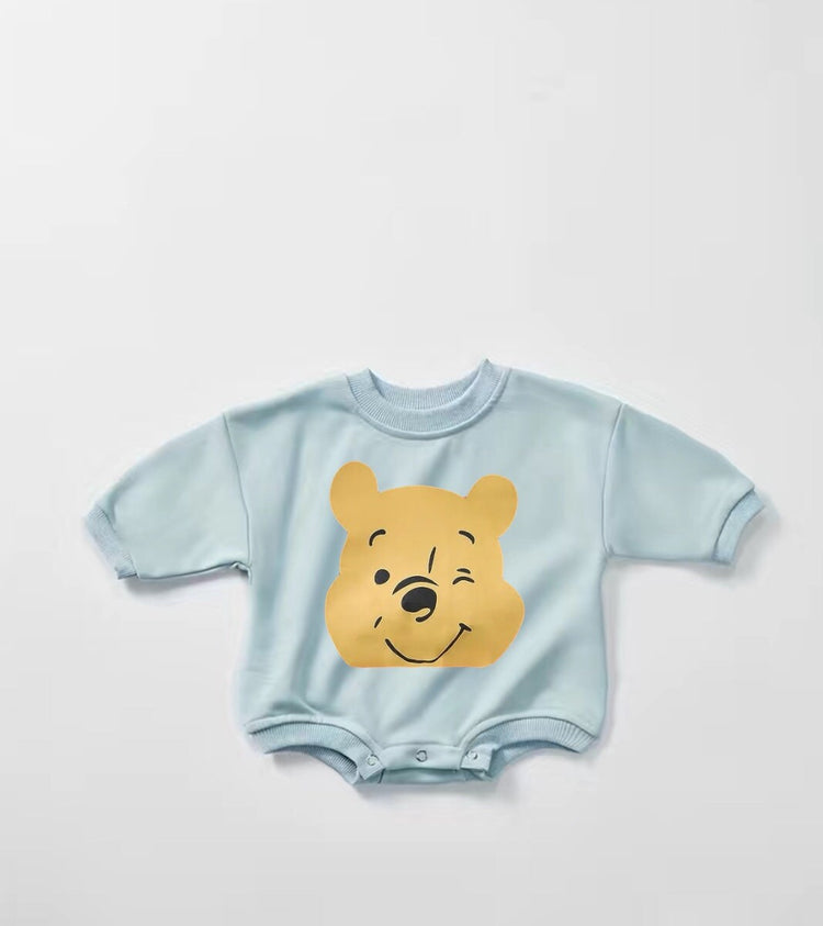 Baby bear Pooh Sweatshirt ROMPER bodysuit baby clothes sweatshirt/crewneck /newborn/baby girl/infant/bubble onesie/boy baby gift