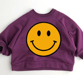 Retro smile Baby & Toddler Oversized Cotton Sweatshirts, kids clothes, crewneck sweatshirt, toddler clothes, baby gift, baby boy, baby girl