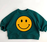 Retro smile Baby & Toddler Oversized Cotton Sweatshirts, kids clothes, crewneck sweatshirt, toddler clothes, baby gift, baby boy, baby girl