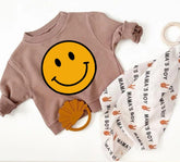Retro smile Baby & Toddler Oversized Cotton Sweatshirts, kids clothes, crewneck sweatshirt, toddler clothes, baby gift, baby boy, baby girl