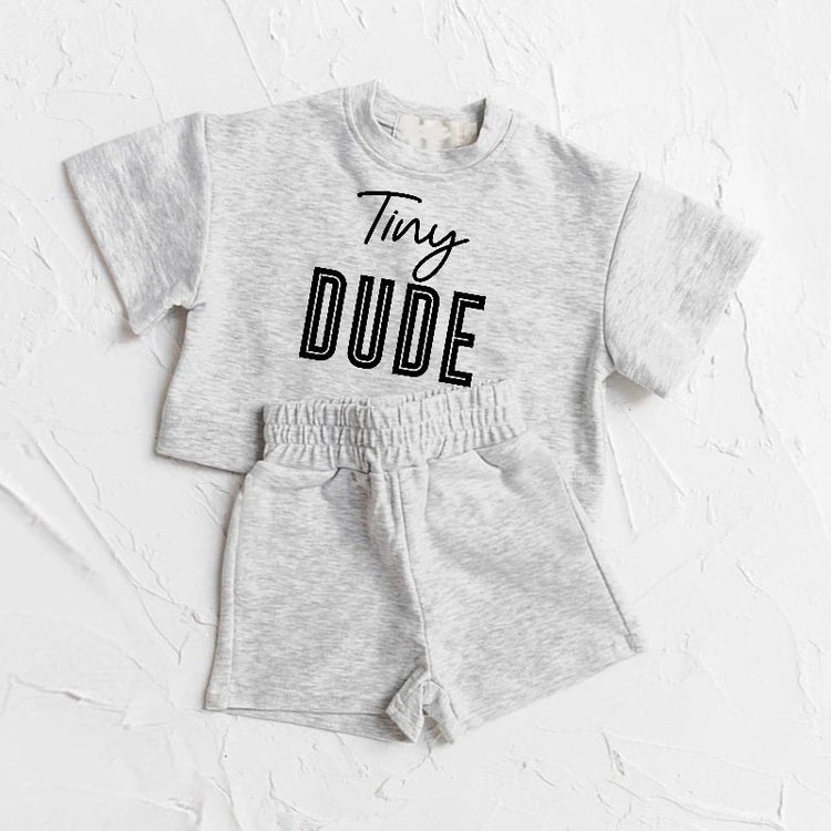 Tiny dude Baby toddler 100% cotton Clothing set, outfit, shirt, shorts, baby girl , baby clothes, baby shower, gift, baby boy
