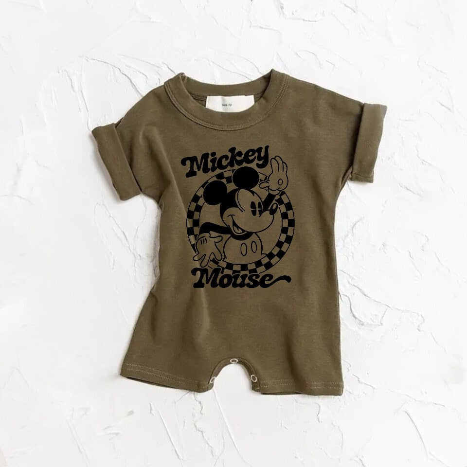 Baby Mickey ROMPER bodysuit, baby tshirt, newborn, cotton clothes, baby onesie, infant, baby girl, baby boy, baby gift,