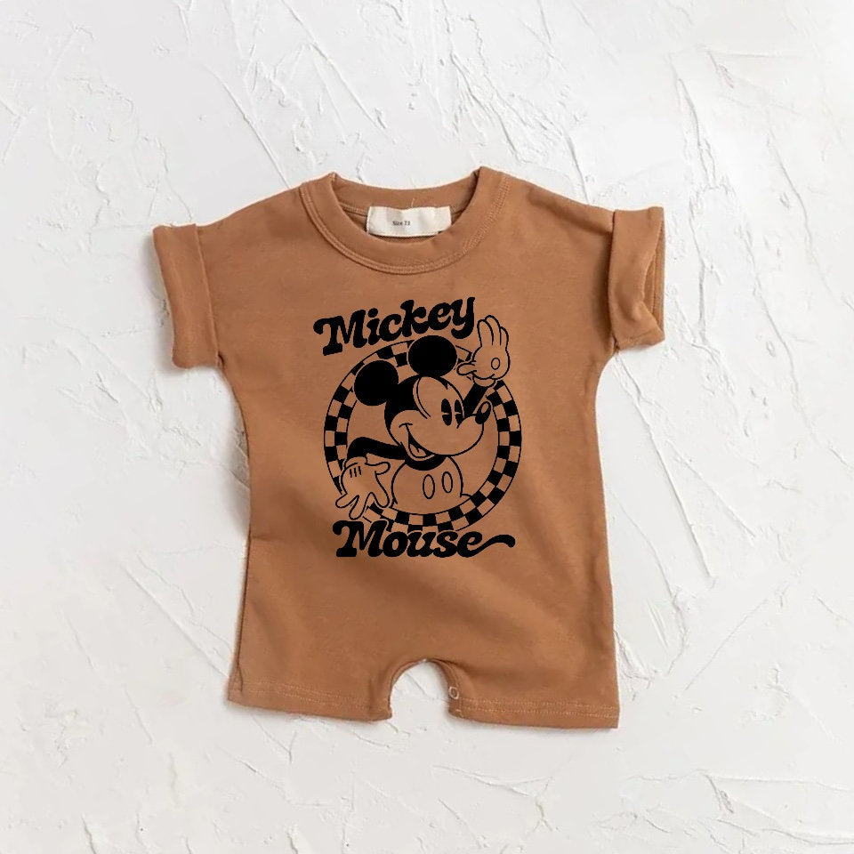 Baby Mickey ROMPER bodysuit, baby tshirt, newborn, cotton clothes, baby onesie, infant, baby girl, baby boy, baby gift,
