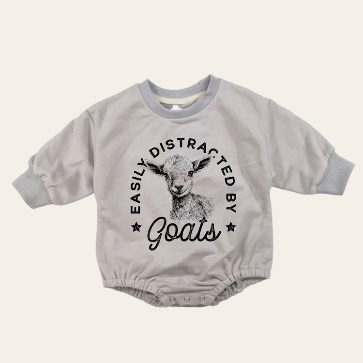 Goats Baby Sweatshirt Romper, baby romper, baby clothes, baby girl, baby boy, baby gift, newborn gift, western baby