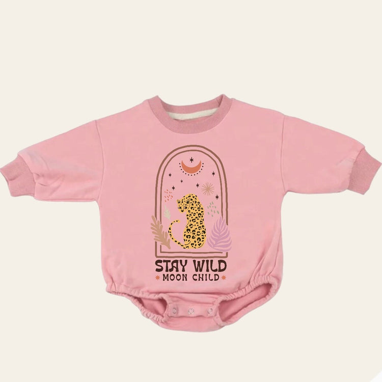 boho Baby Sweatshirt Romper, baby romper, baby clothes, baby girl, baby boy, baby gift, newborn gift, toddler clothes