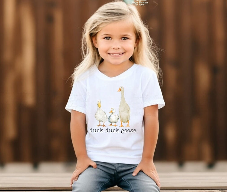 Baby and kids farm duck shirt duck duck goose western shirt