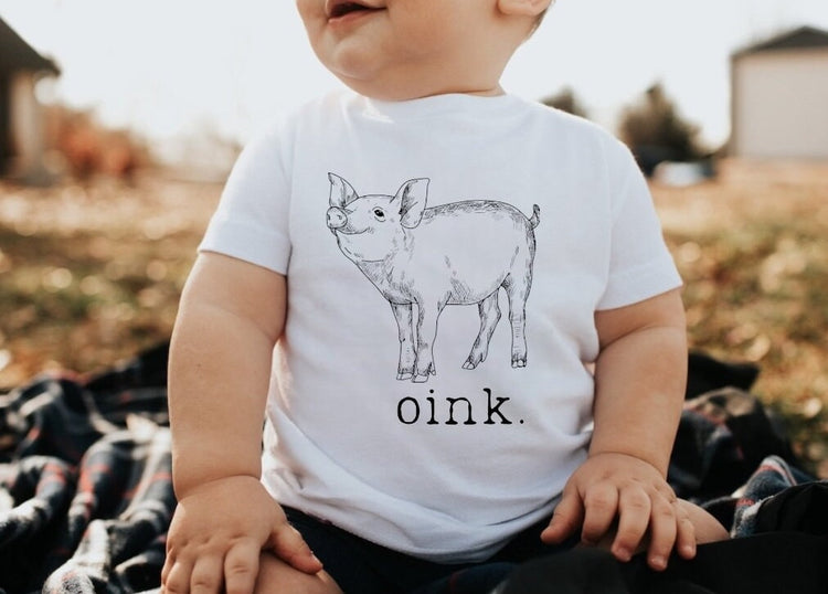 Baby & toddler pig tshirt / baby clothes / toddler shirt / baby girl / baby boy / baby shower / baby gift / baby western shirt / pig shirt