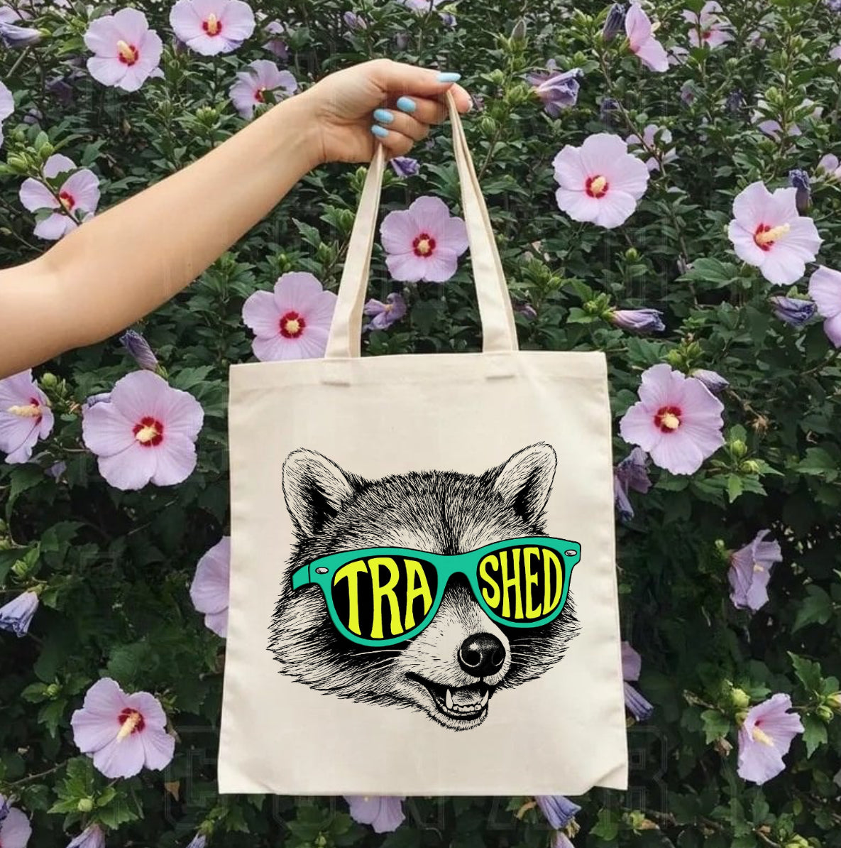Bookish Gifts trashed raccoon Shoulder Bag animal funny cute Tote Bag library Book Bag Book Carrying Bag Book Lover Gifts