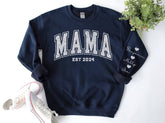(Copy) Glitter Mama Sweatshirt with children’s name on sleeve Hippo Boutique