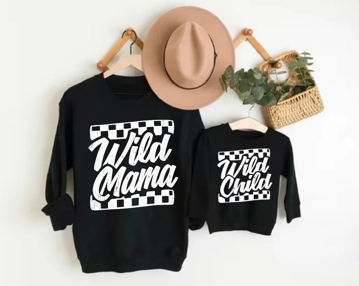 Mama & Mini Matching Sweatshirts - Wild Child Hippo Boutique