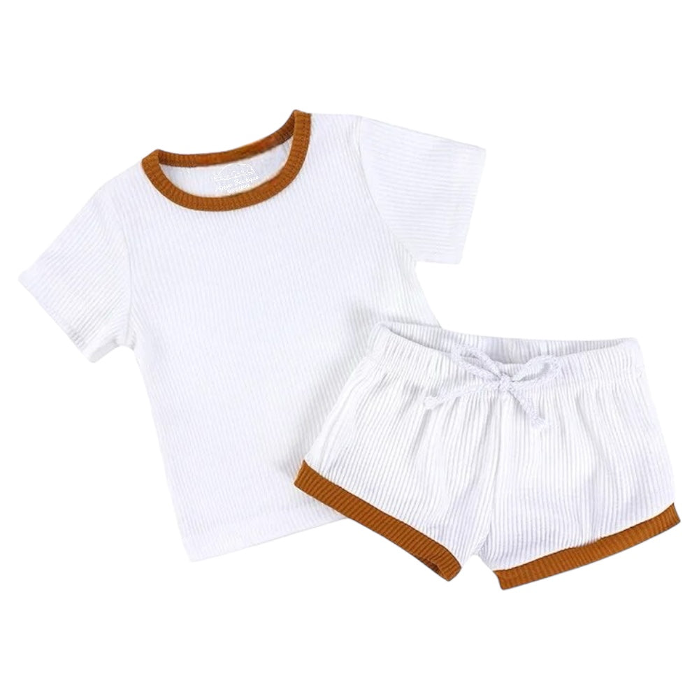 Baby & toddler waffle cotton outfit Hippo Boutique