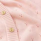 Pink Knit Baby Girl Romper with Ruffle Sleeves & Matching Bow Headband Hippo Boutique