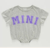 Glitter Mini Baby t-shirt Bubble Romper Hippo Boutique