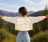 Cropped Sweatshirt - One day at a time Hippo Boutique