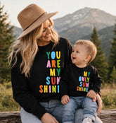 Mama & Mini Matching Sweatshirts - You are my sunshine Hippo Boutique