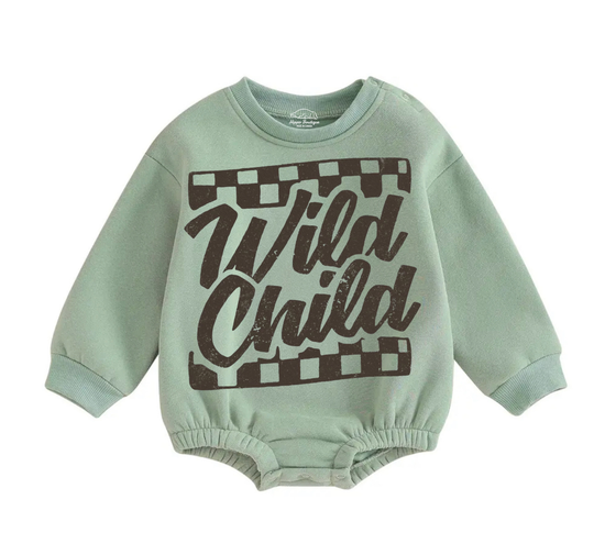 Soft warm fleece oversized Romper - Wild Child Hippo Boutique