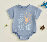 Baby romper tshirt bodysuit - Be the sunshine Hippo Boutique