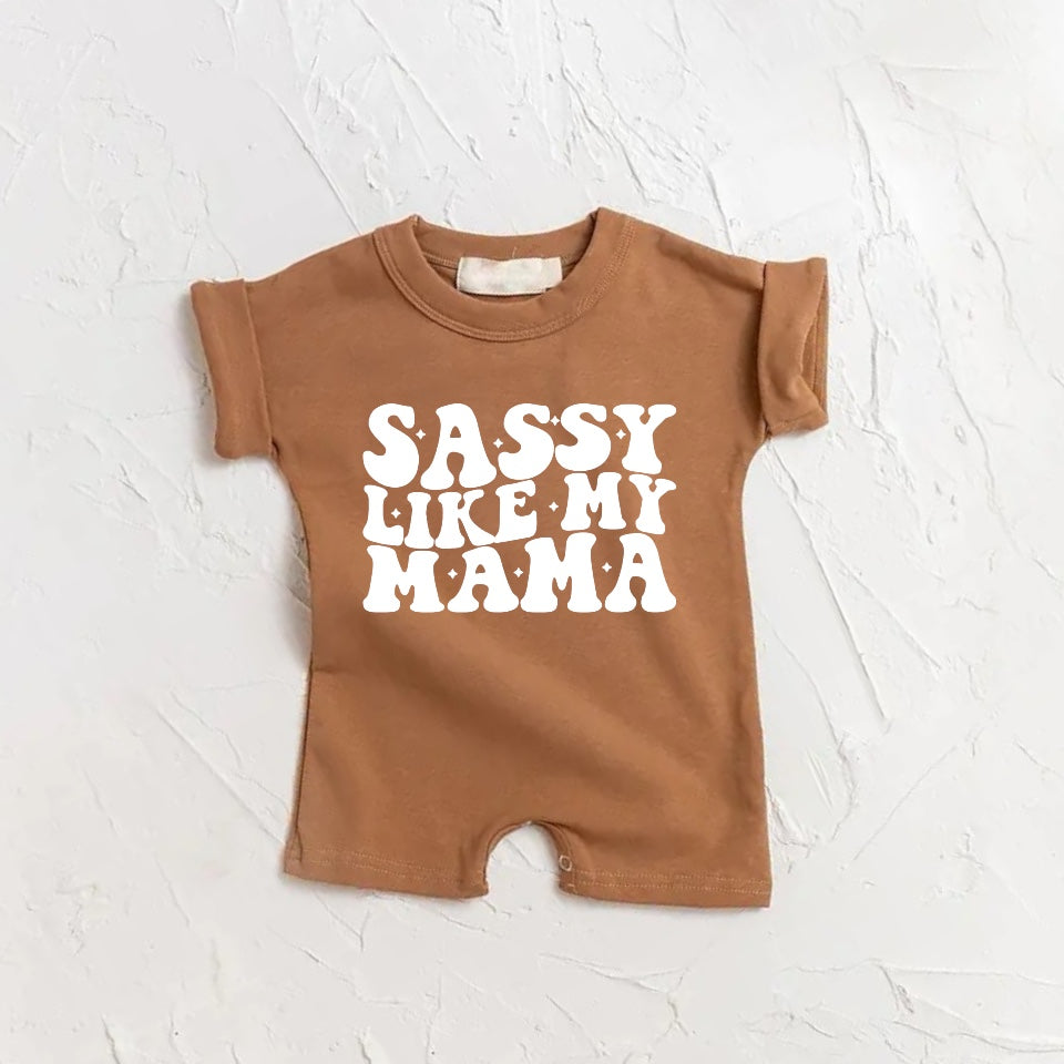 Sassy Like my Mama baby Girl romper bodysuit Hippo Boutique