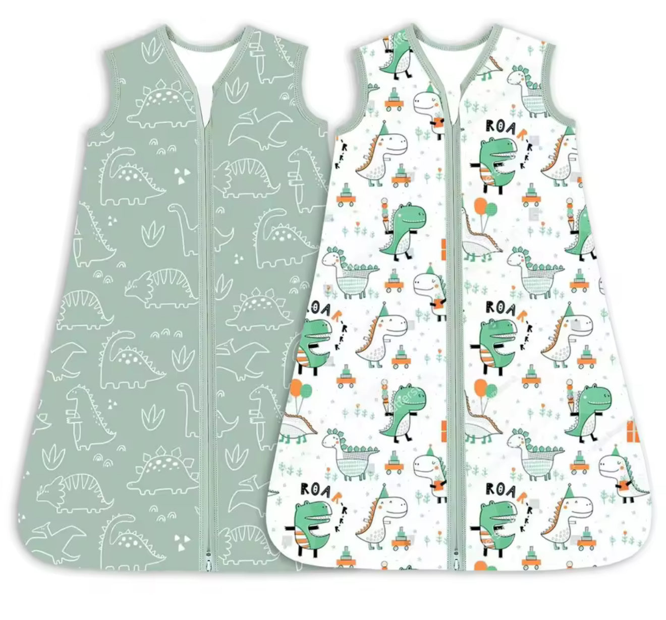 Newborn Baby 100% Organic Cotton Sleep sac - 1 Tog Hippo Boutique
