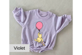 Pink Balloon Pooh baby Oversized Sweatshirt Romper Hippo Boutique