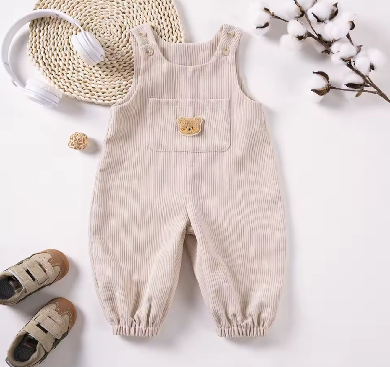 Teddy Bear Corduroy Bodysuit Hippo Boutique