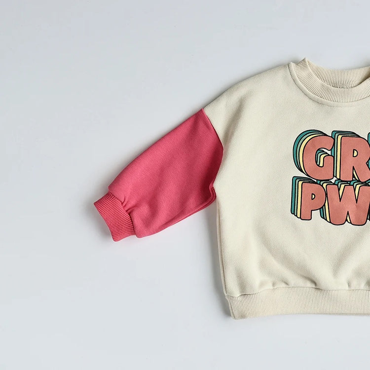 Girl Power French Terry Baby and newborn Sweatshirt Hippo Boutique