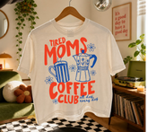 Cropped Top & T-Shirts - Tired Mom’s coffee club Hippo Boutique