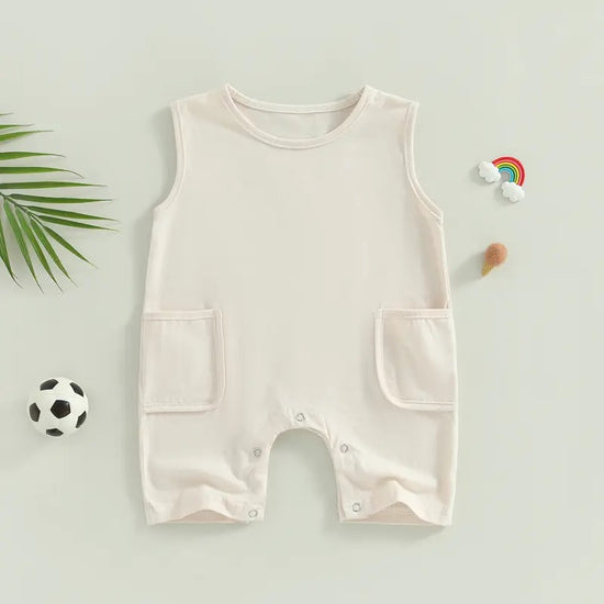 Baby & toddler sleeveless romper bodysuit Hippo Boutique