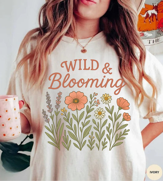Wild & Blooming Floral Women’s T-Shirt Hippo Boutique