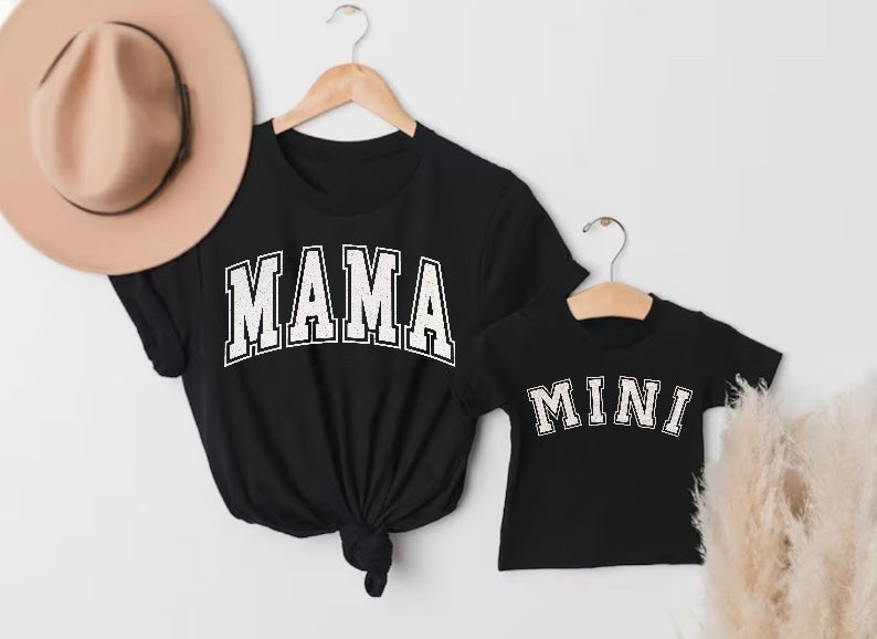 Glitter Mama & Mini Matching T-Shirts - Black Hippo Boutique
