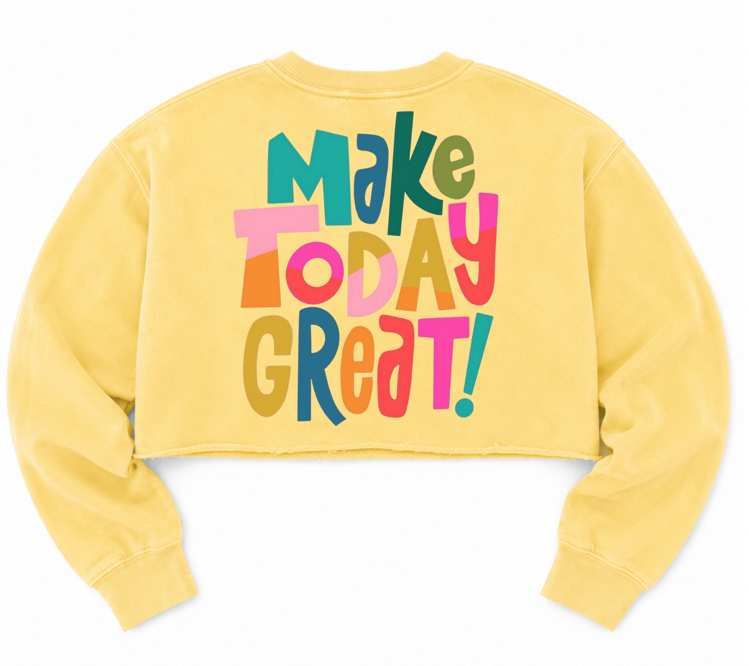 Cropped Sweatshirt - Make Today Great Hippo Boutique