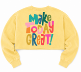 Cropped Sweatshirt - Make Today Great Hippo Boutique