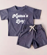 Mama’s Boy Baby Boy T-Shirt & Shorts outfit Hippo Boutique
